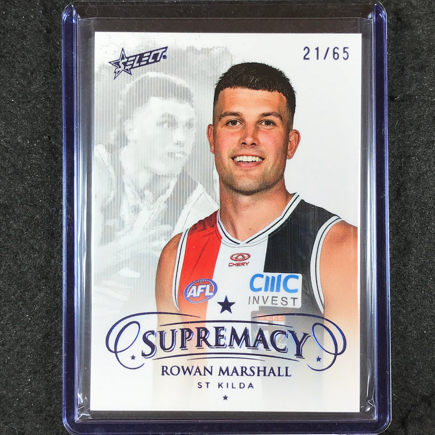 2024 Select AFL Supremacy ROWAN MARSHALL Blue Portrait 21/65 #129
