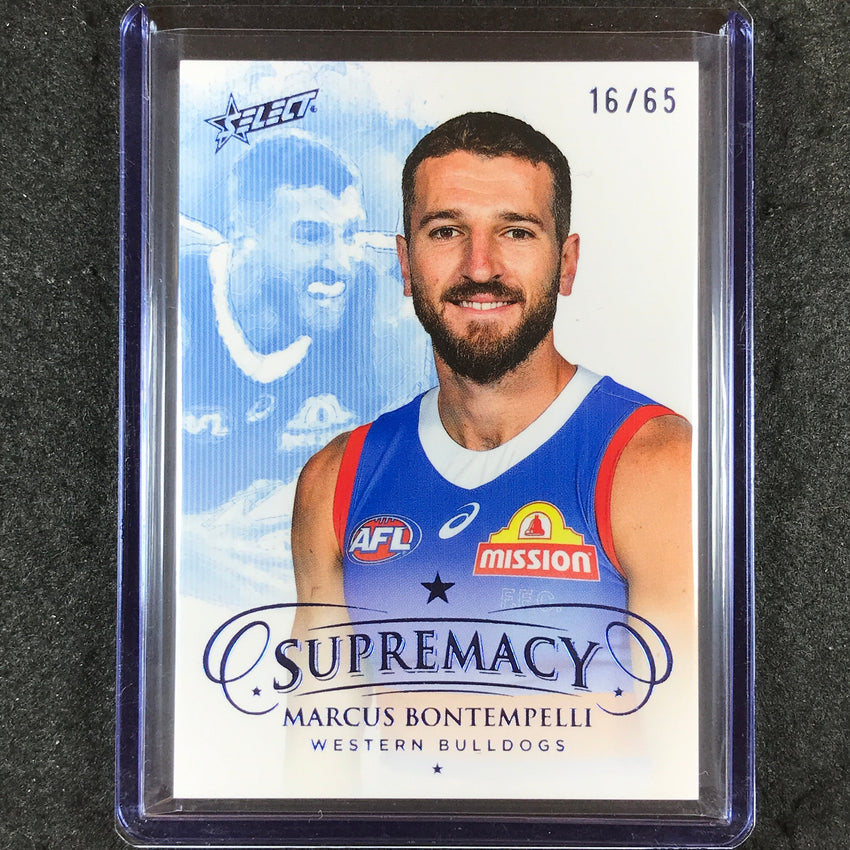 2024 Select AFL Supremacy MARCUS BONTEMPELLI Blue Portrait 16/65 #154