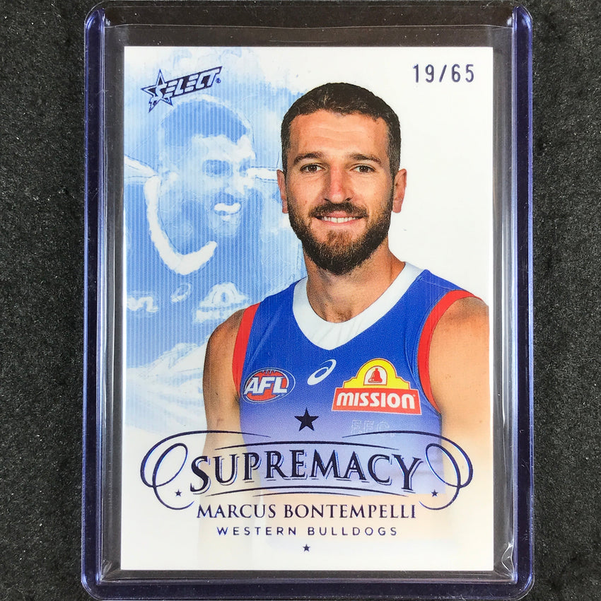2024 Select AFL Supremacy MARCUS BONTEMPELLI Blue Portrait 19/65 #154