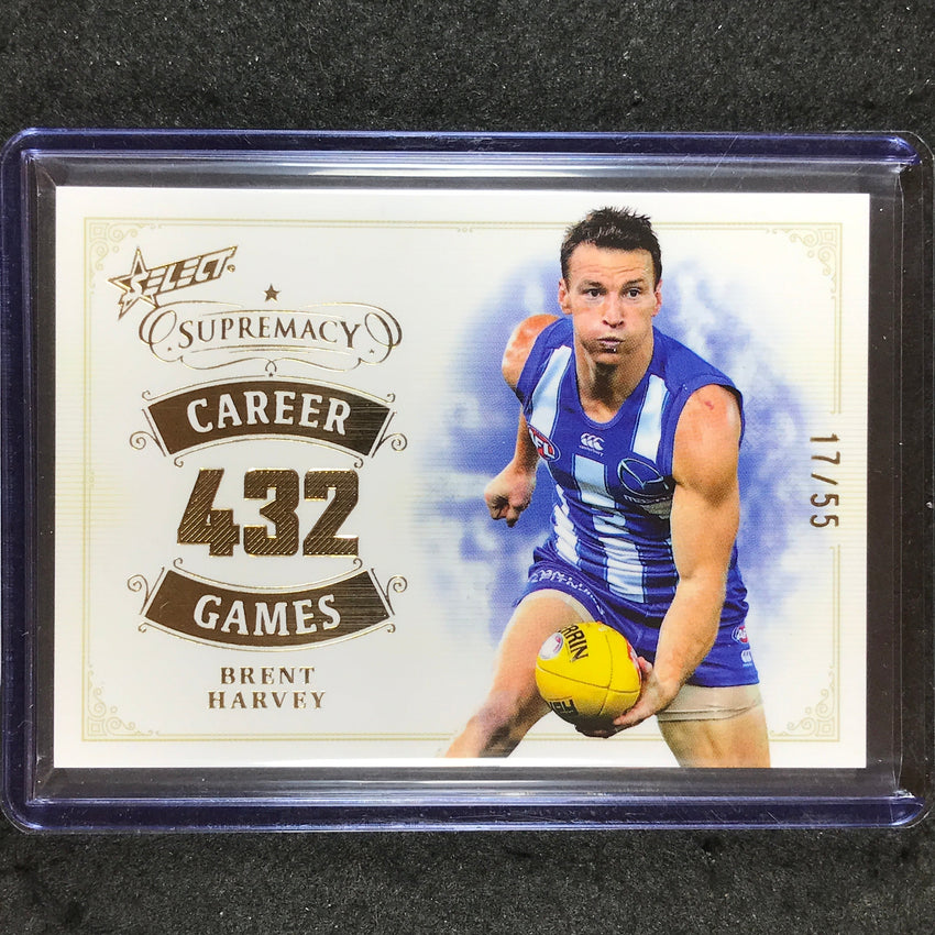 2024 Select AFL Supremacy BRENT HARVEY Career Games 17/55 #BHY