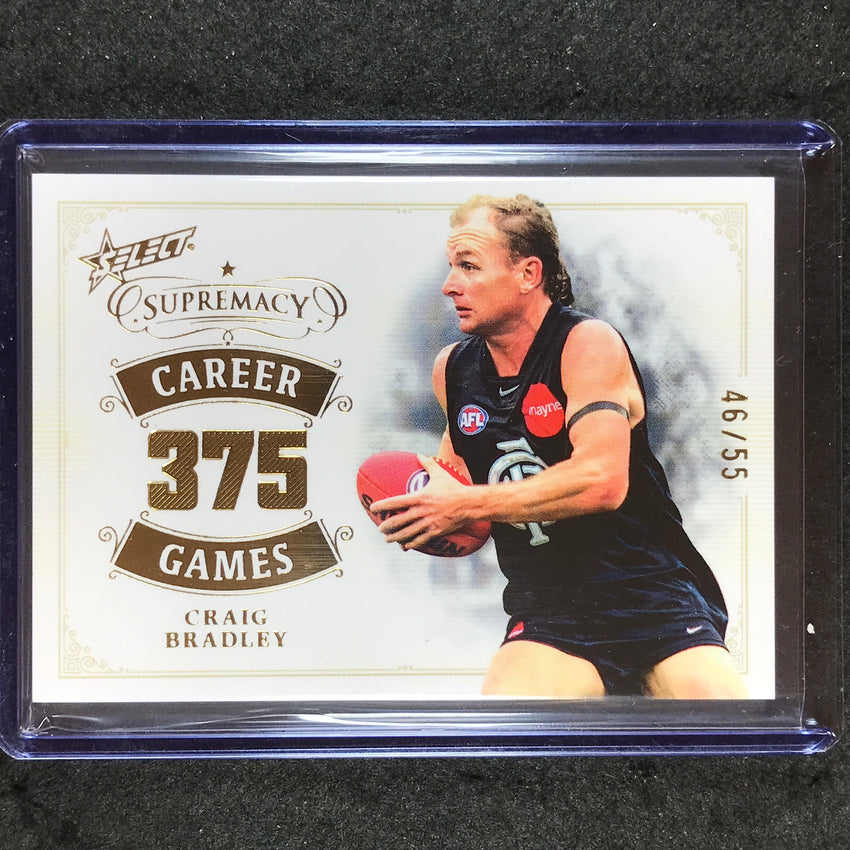 2024 Select AFL Supremacy CRAIG BRADLEY Career Games 46/55 #CB