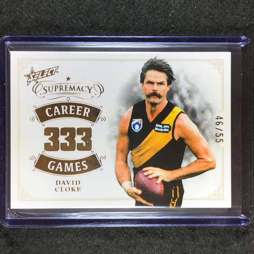 2024 Select AFL Supremacy DAVID CLOKE Career Games 46/55 #DCE