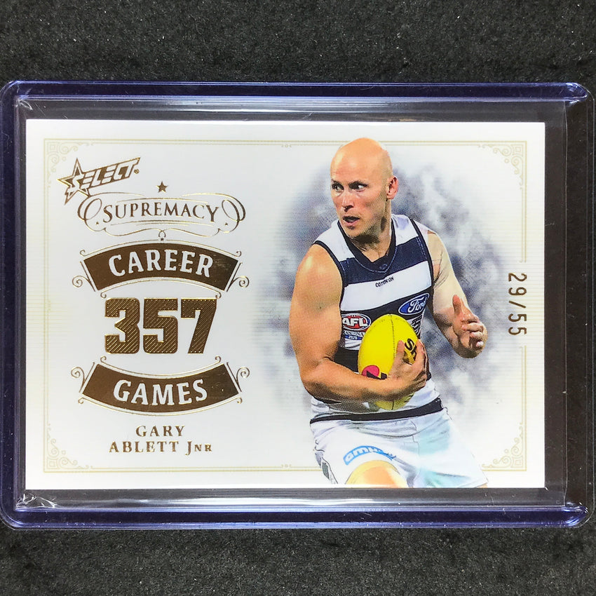 2024 Select AFL Supremacy GARY ABLETT JNR Career Games 29/55 #GAJ