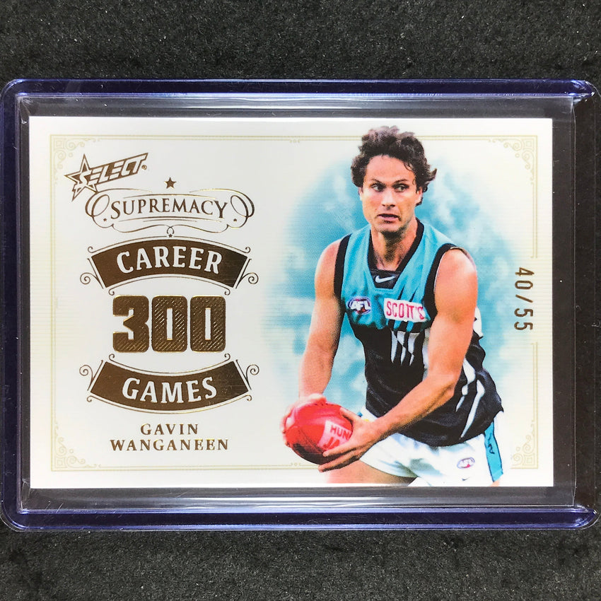 2024 Select AFL Supremacy GAVIN WANGANEEN Career Games 40/55 #GW