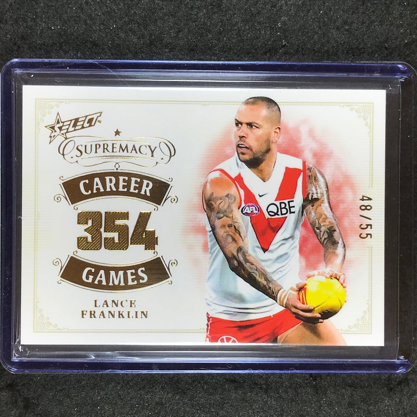 2024 Select AFL Supremacy LANCE FRANKLIN Career Games 48/55 #LF