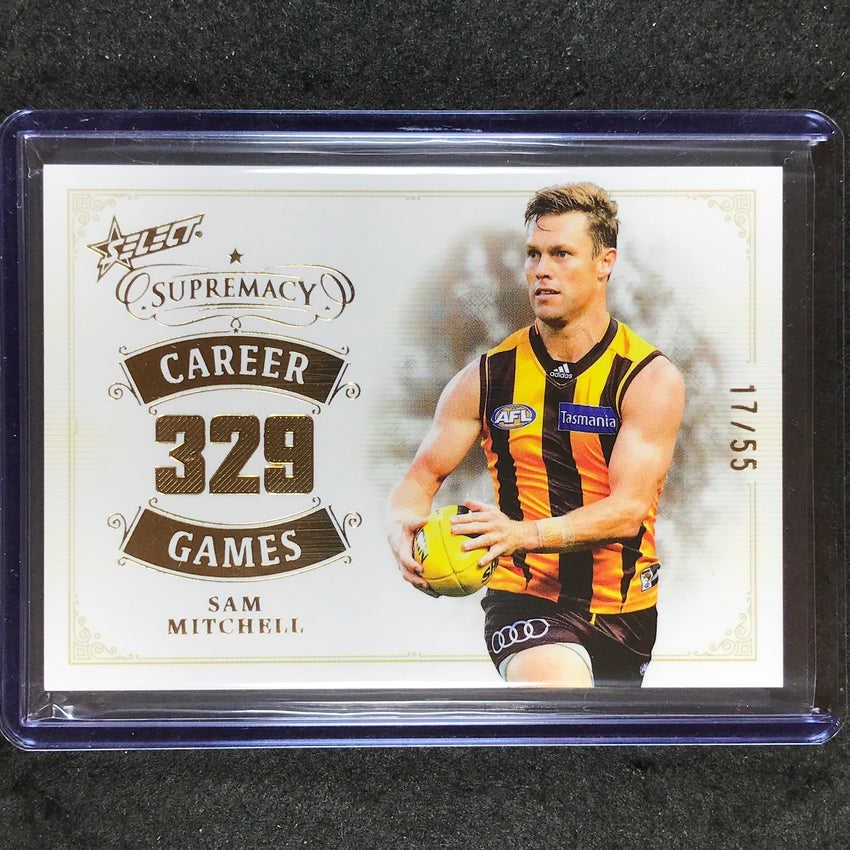 2024 Select AFL Supremacy SAM MITCHELL Career Games 17/55 #SMI