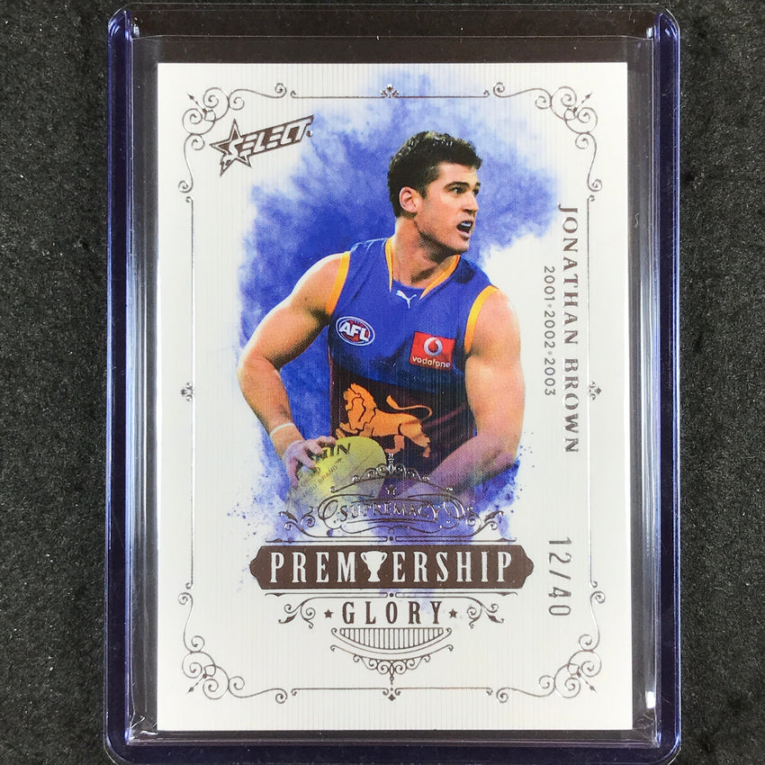 2024 Select AFL Supremacy JONATHAN BROWN Premiership Glory 12/40 #63