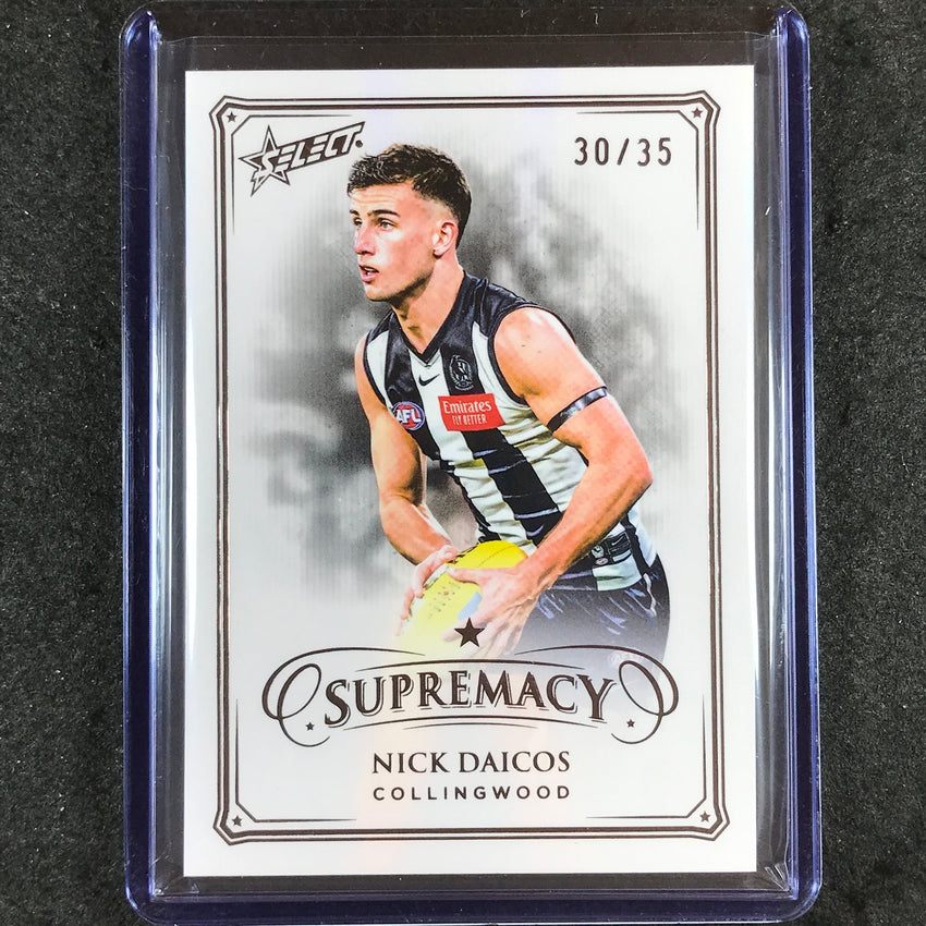 2024 Select AFL Supremacy NICK DAICOS Black Pearl 30/35 #30