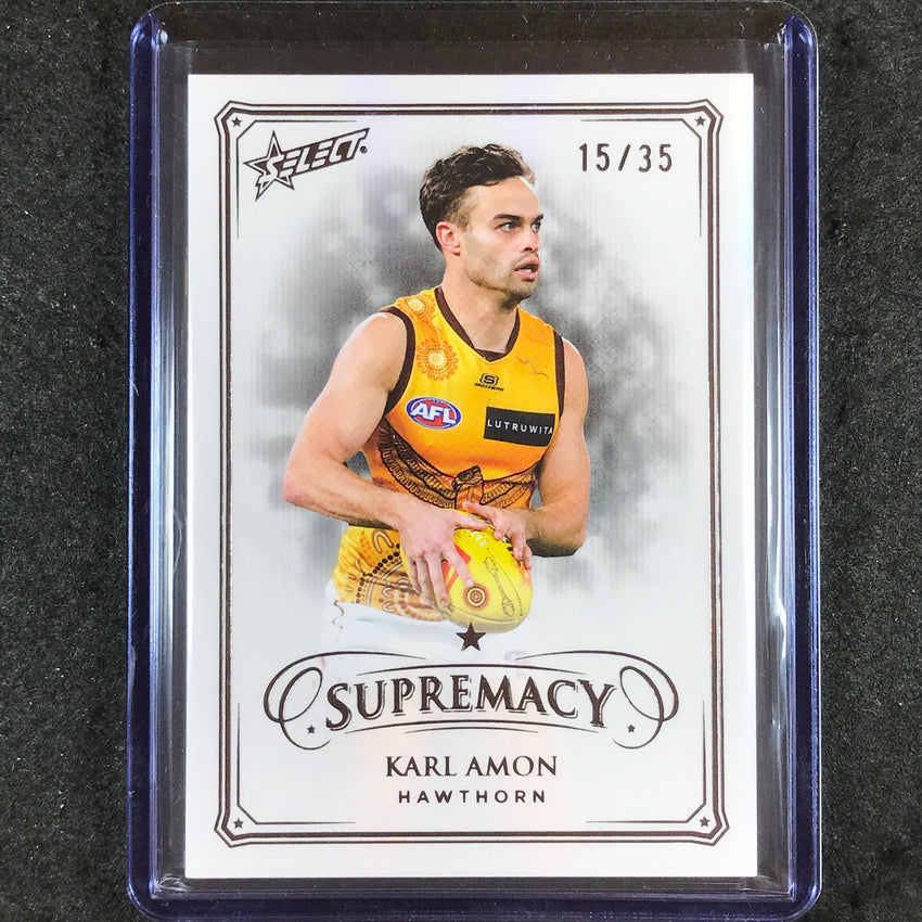 2024 Select AFL Supremacy KARL AMON Black Pearl 15/35 #82