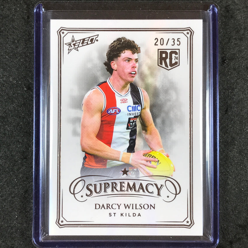 2024 Select AFL Supremacy DARCY WILSON Rookie Black Pearl 20/35 #135