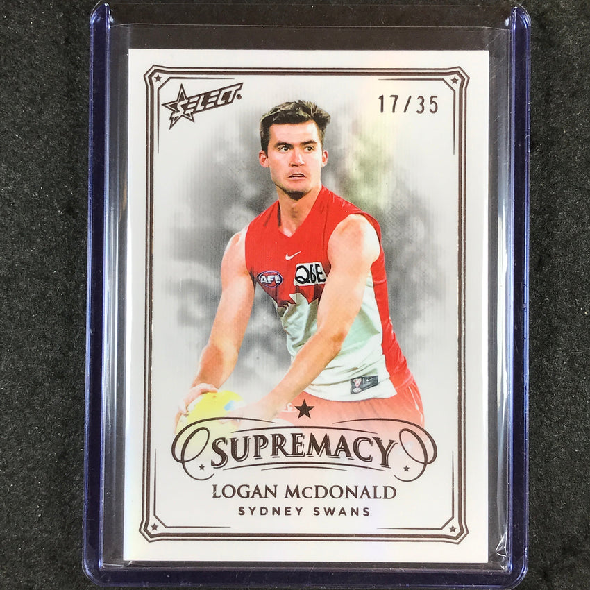 2024 Select AFL Supremacy LOGAN MCDONALD Black Pearl 17/35 #140