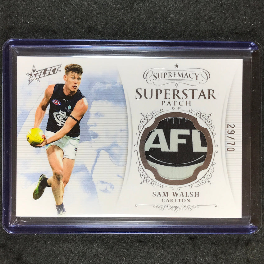 2024 Select AFL Supremacy SAM WALSH Superstar Patch 29/70 #5