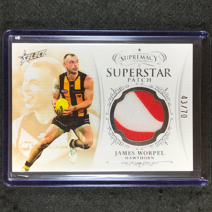 2024 Select AFL Supremacy JAMES WORPEL Superstar Patch 43/70 #20