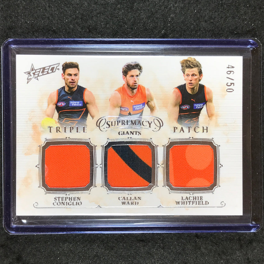 2024 Select AFL Supremacy CONIGLIO WARD WHITFIELD Triple Superstar Patch 46/50