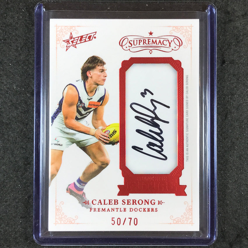 2024 Select AFL Supremacy CALEB SERONG Franchise Future Signature Auto 50/70 #12