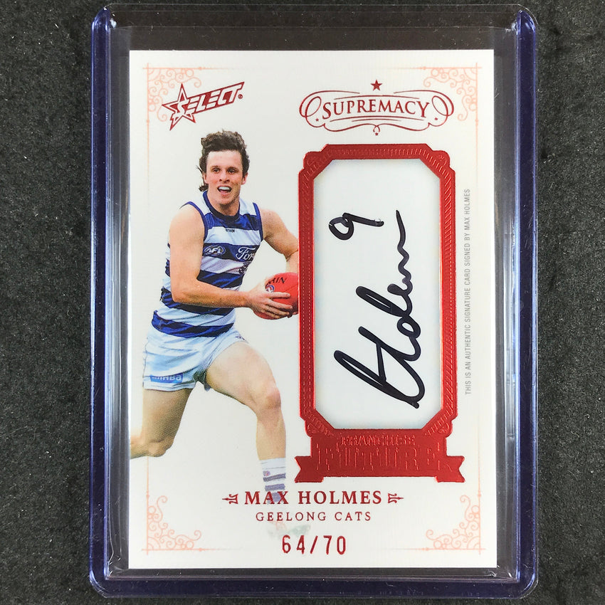 2024 Select AFL Supremacy MAX HOLMES Franchise Future Signature Auto 64/70 #14