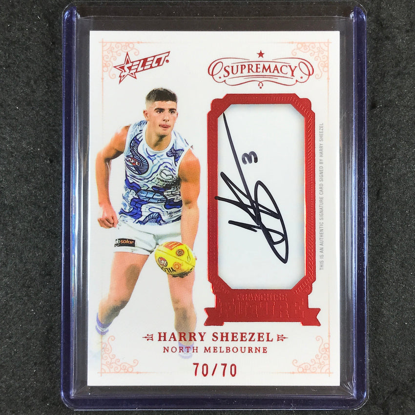 2024 Select AFL Supremacy HARRY SHEEZEL Franchise Future Signature Auto 70/70