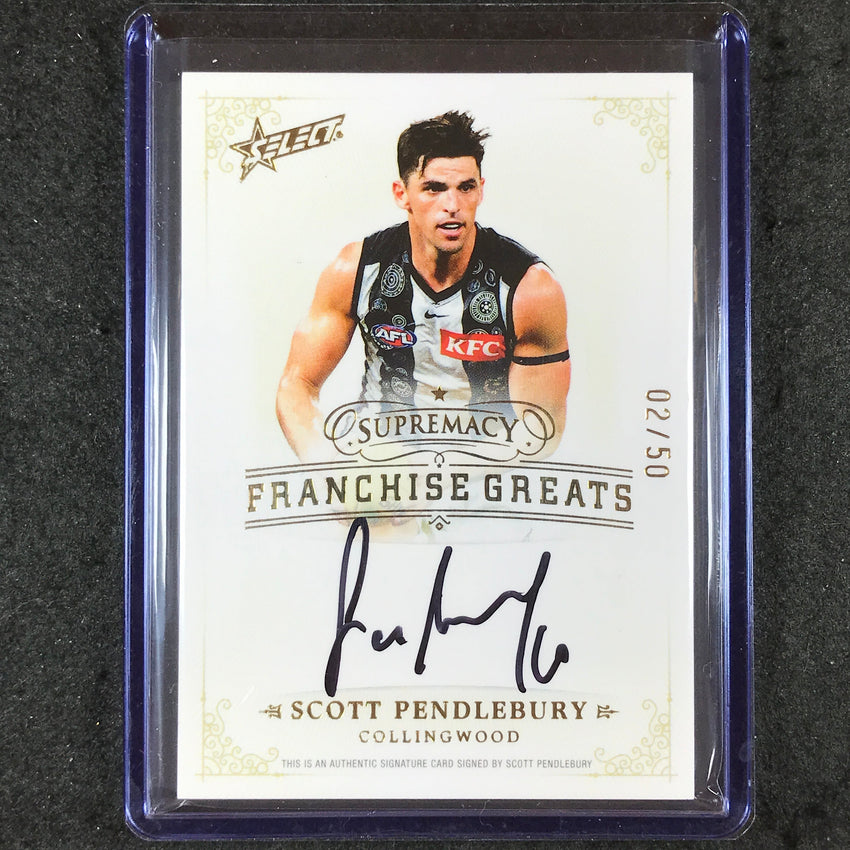 2024 Select AFL Supremacy SCOTT PENDLEBURY Franchise Greats Signature Auto 2/50