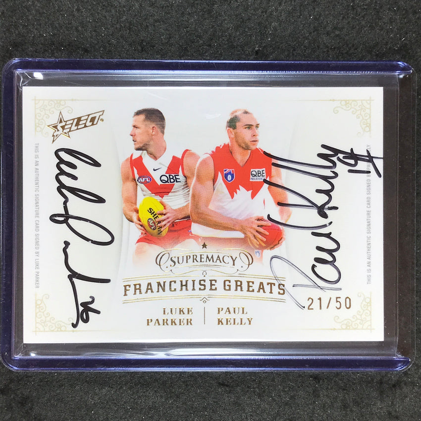 2024 Select AFL Supremacy PARKER KELLY Franchise Greats Dual Signature 21/50 #16