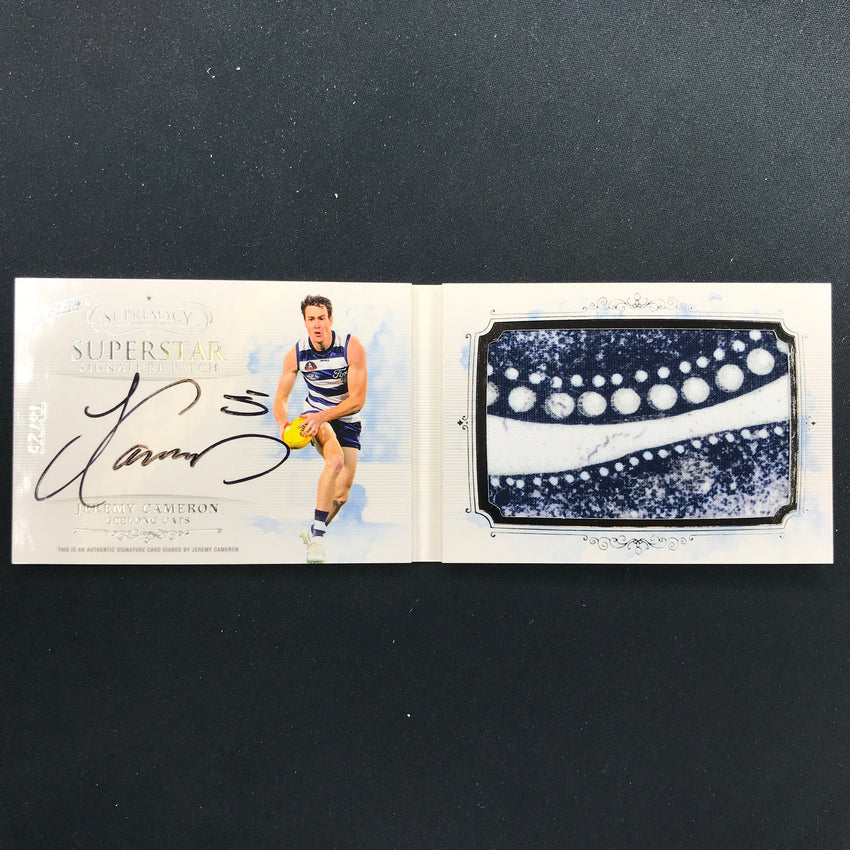 2024 Select AFL Supremacy JEREMY CAMERON Superstar Signature Patch Booklet 18/25