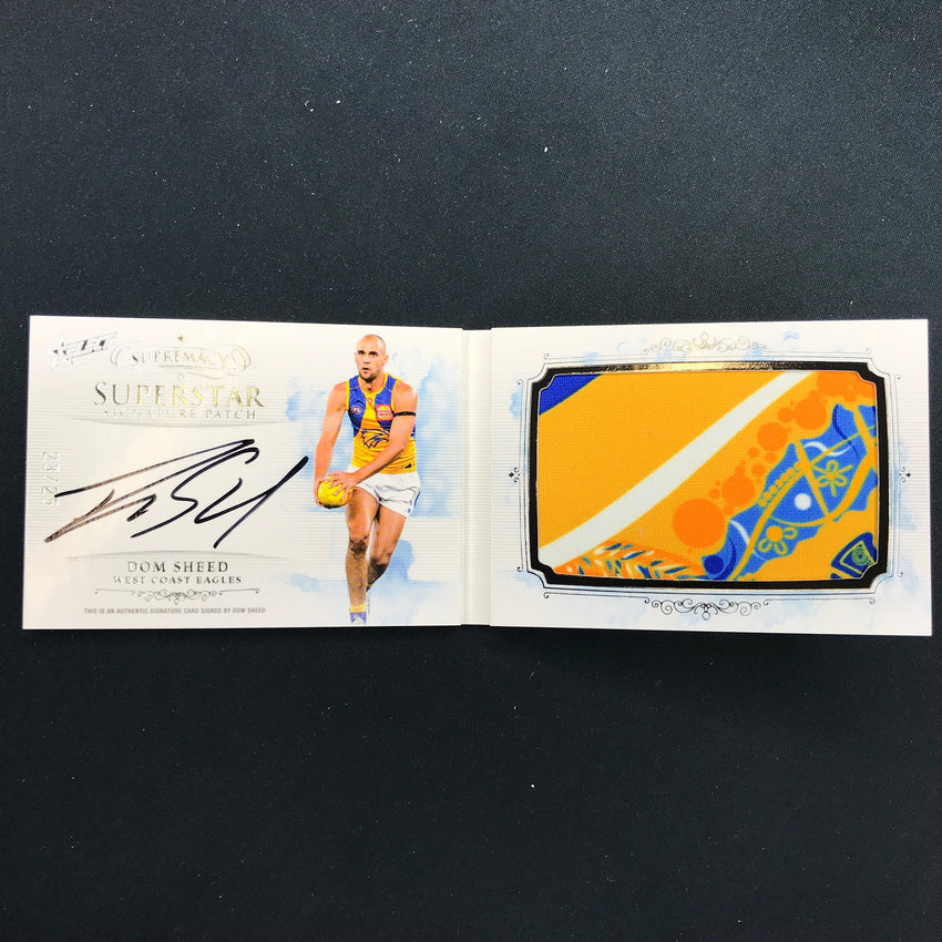 2024 Select AFL Supremacy DOM SHEED Superstar Signature Patch Booklet 23/25