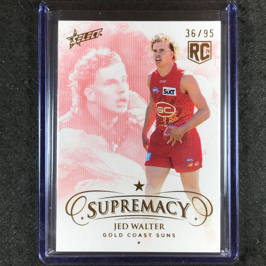 2024 Select AFL Supremacy JED WALTER Rookie Gold 36/95 #80