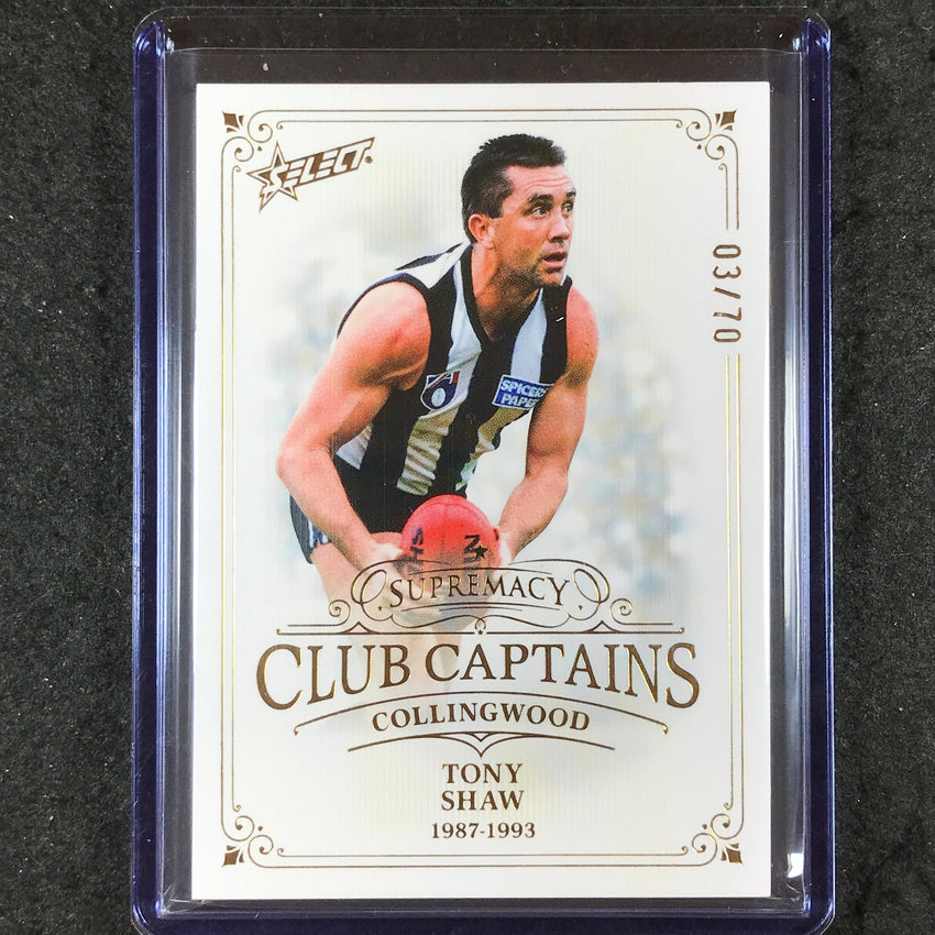 2024 Select AFL Supremacy TONY SHAW Club Captains 3/70 #15