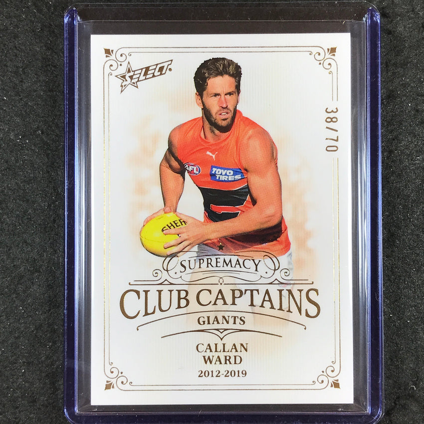 2024 Select AFL Supremacy CALLAN WARD Club Captains 38/70 #30