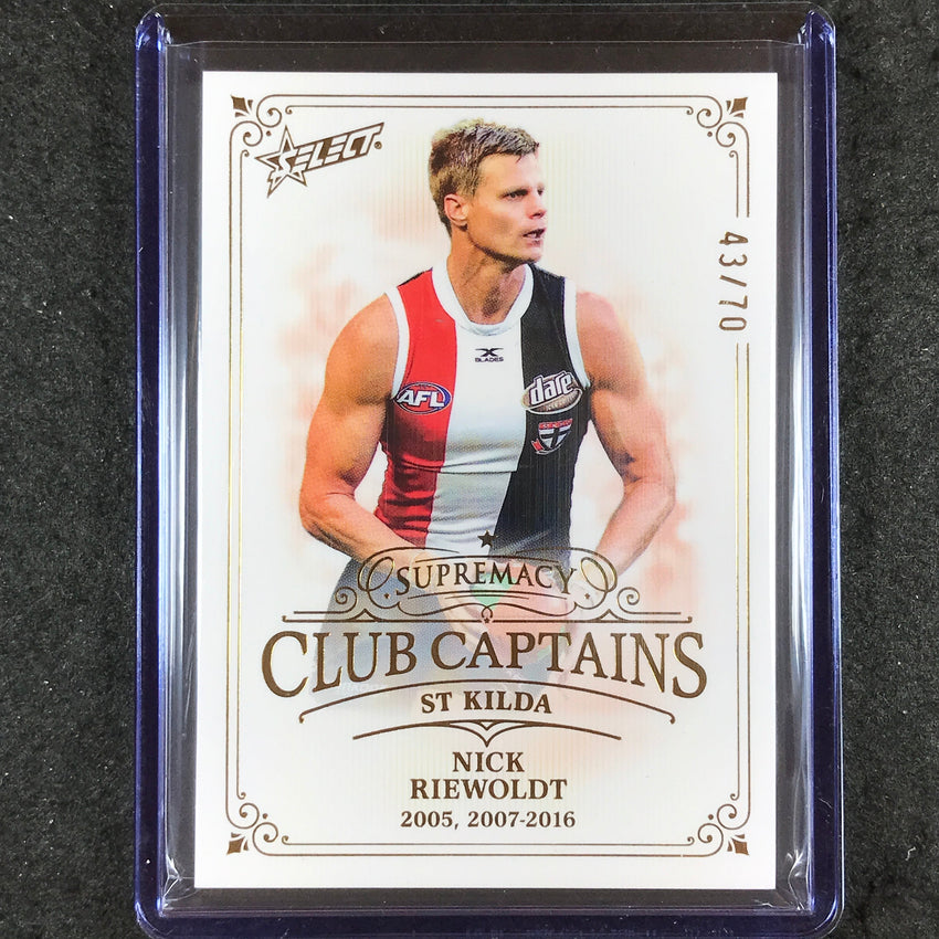 2024 Select AFL Supremacy NICK RIEWOLDT Club Captains 43/70 #58