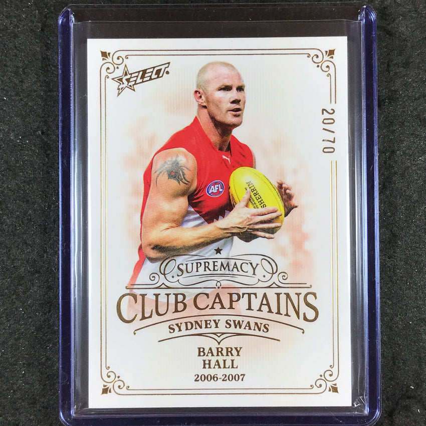 2024 Select AFL Supremacy BARRY HALL Club Captains 20/70 #62