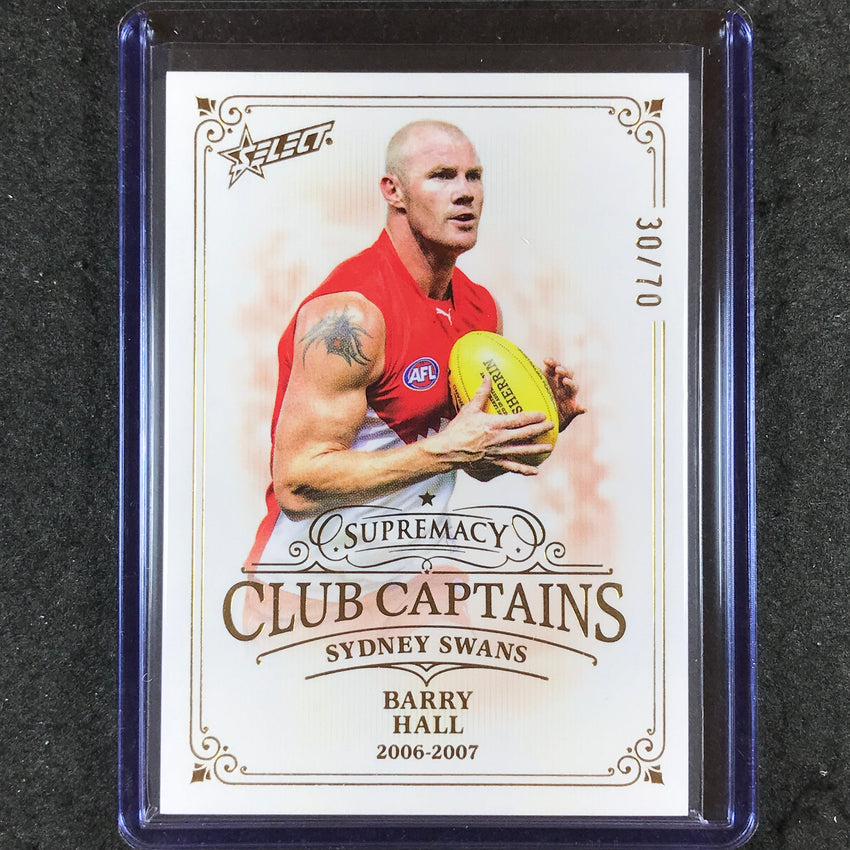 2024 Select AFL Supremacy BARRY HALL Club Captains 30/70 #62