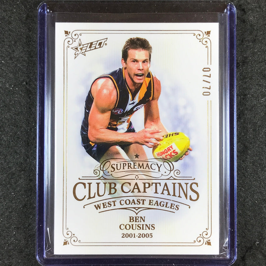 2024 Select AFL Supremacy BEN COUSINS Club Captains 7/70 #67