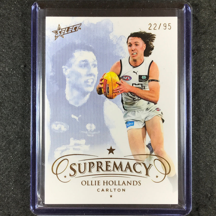 2024 Select AFL Supremacy OLLIE HOLLANDS Gold 22/95 #23