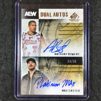 2025 AEW SP Game Used ANTHONY BOWENS MAX CASTER Dual Autographs 34/35