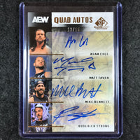 2025 AEW SP Game Used COLE TAVEN BENNETT STRONG Quad Autographs 13/15