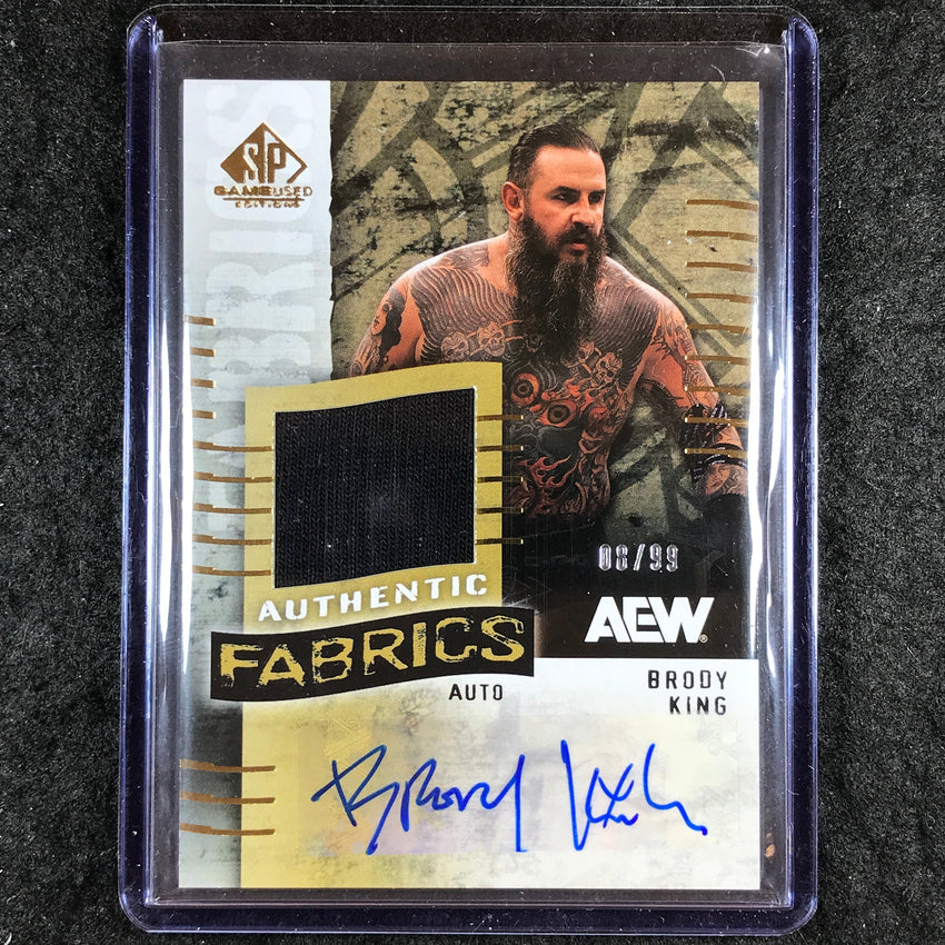 2025 AEW SP Game Used BRODY KING Authentic Fabrics Auto 8/99