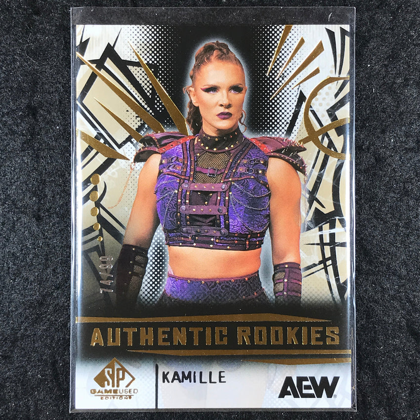 2025 AEW SP Game Used KAMILLE Rookie Base Gold 74/99 #83