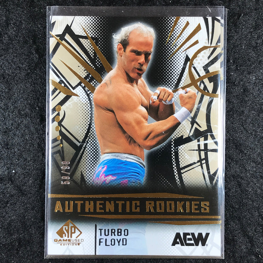 2025 AEW SP Game Used TURBO FLOYD Rookie Base Gold 59/99 #82