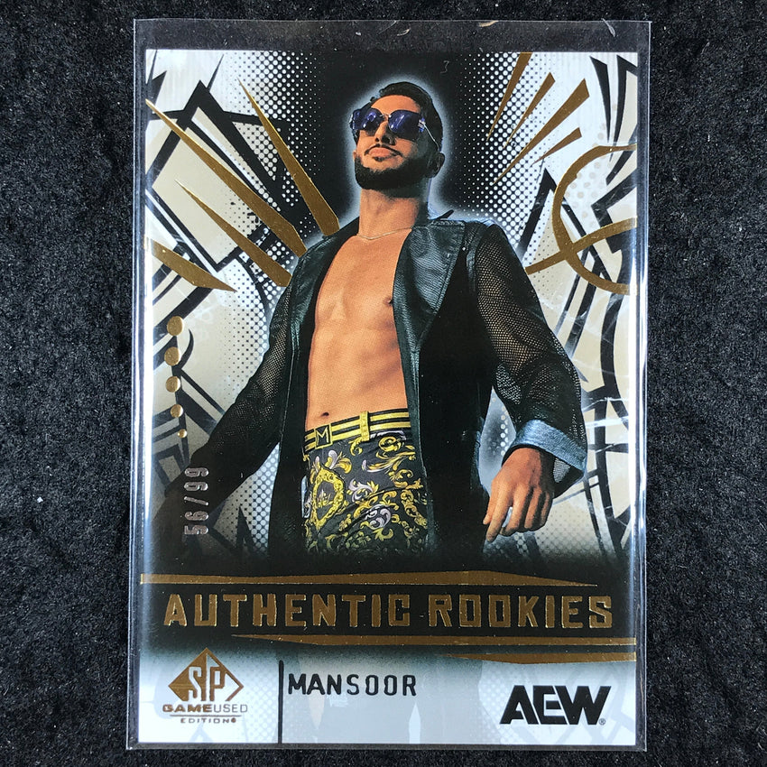 2025 AEW SP Game Used MANSOOR Rookie Base Gold 56/99 #88
