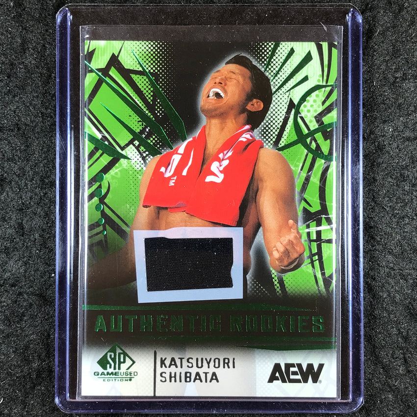 2025 AEW SP Game Used KATSUYORI SHIBATA Rookie Green Memorabilia Relic #97