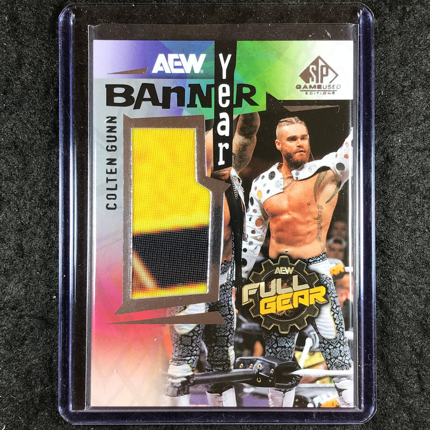 2025 AEW SP Game Used COLTEN GUNN Banner Year Event 1 Relic #CG