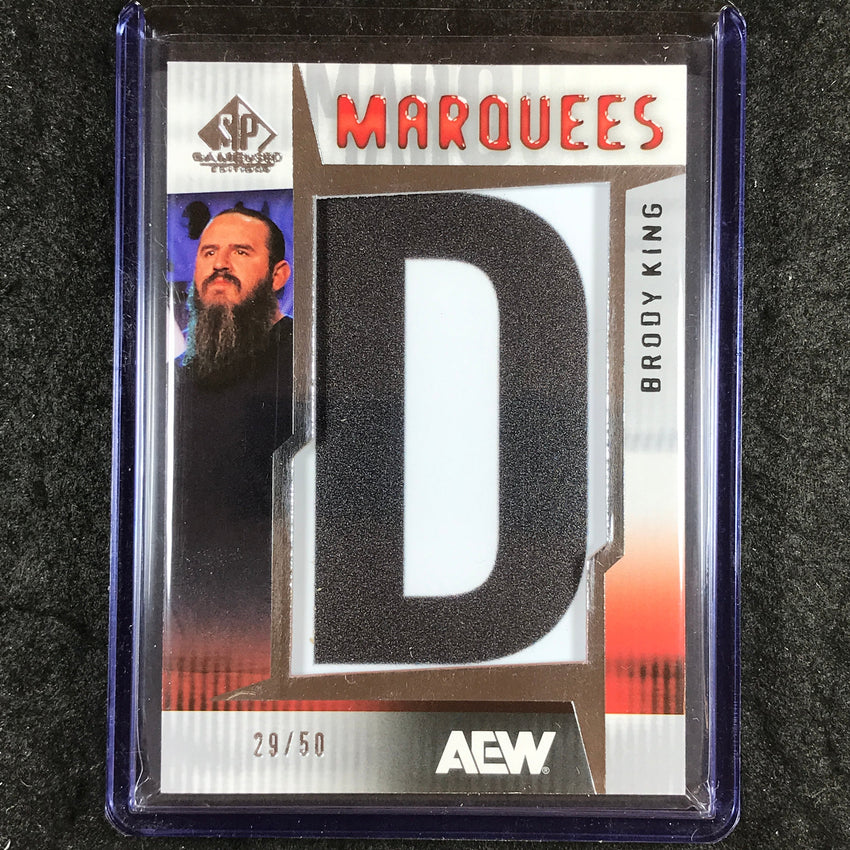 2025 AEW SP Game Used BRODY KING Marquees "D" Relic 29/50