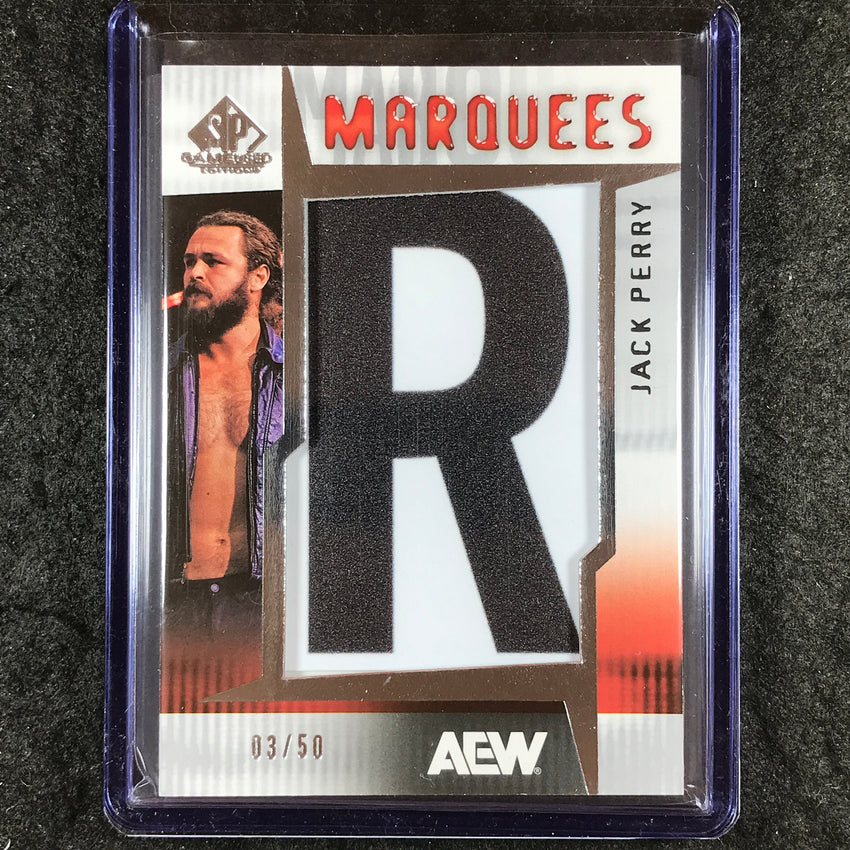 2025 AEW SP Game Used JACK PERRY Marquees "R" Relic 3/50
