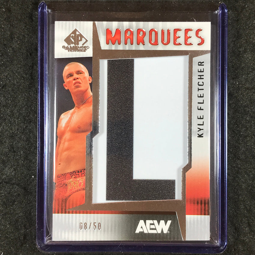2025 AEW SP Game Used KYLE FLETCHER Marquees "L" Relic 8/50