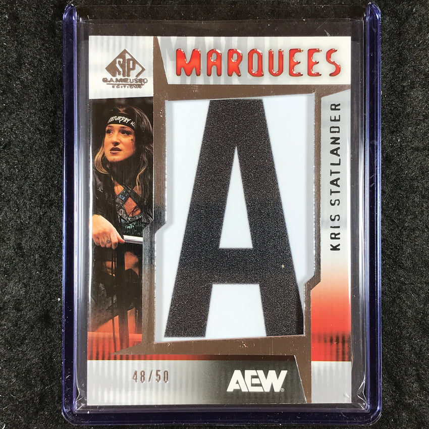 2025 AEW SP Game Used KRIS STATLANDER Marquees "A" Relic 48/50