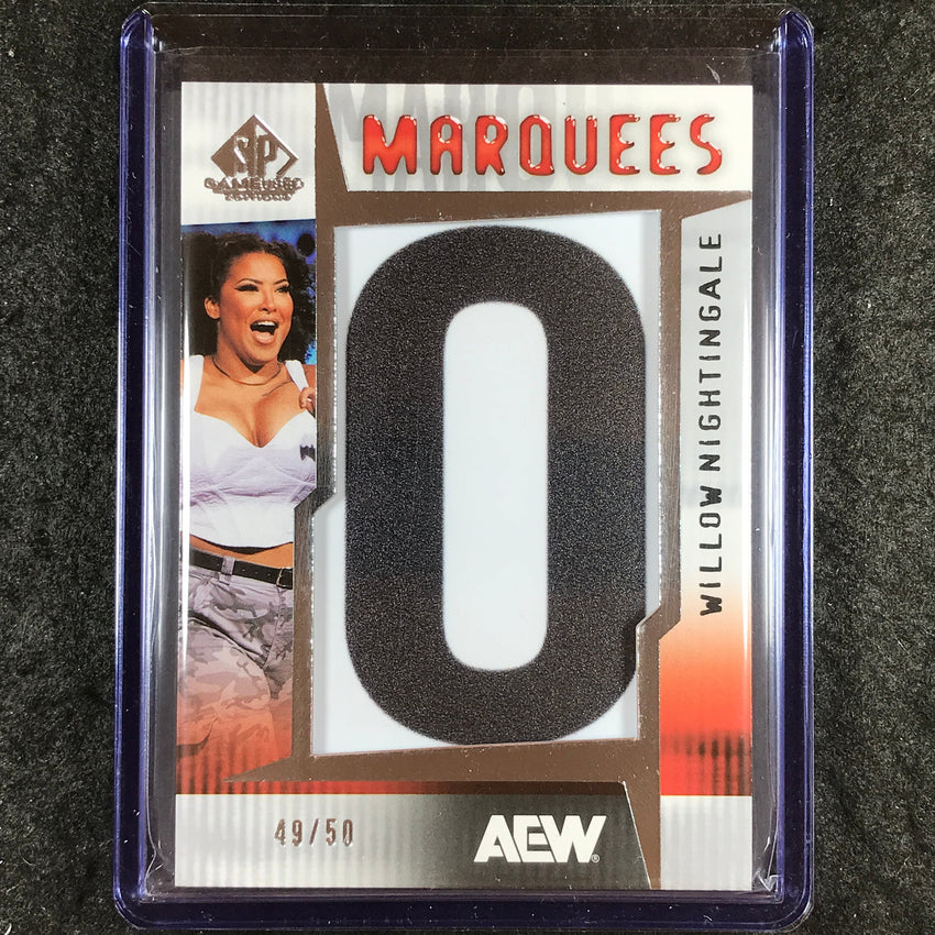 2025 AEW SP Game Used WILLOW NIGHTINGALE Marquees "O" Relic 49/50