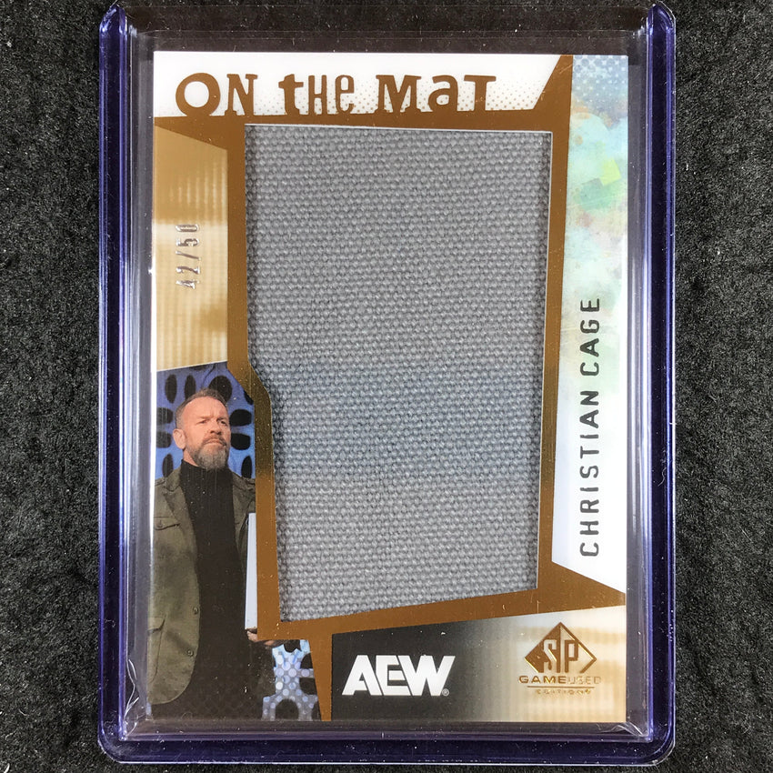 2025 AEW SP Game Used CHRISTIAN CAGE On The Mat Relics 42/50