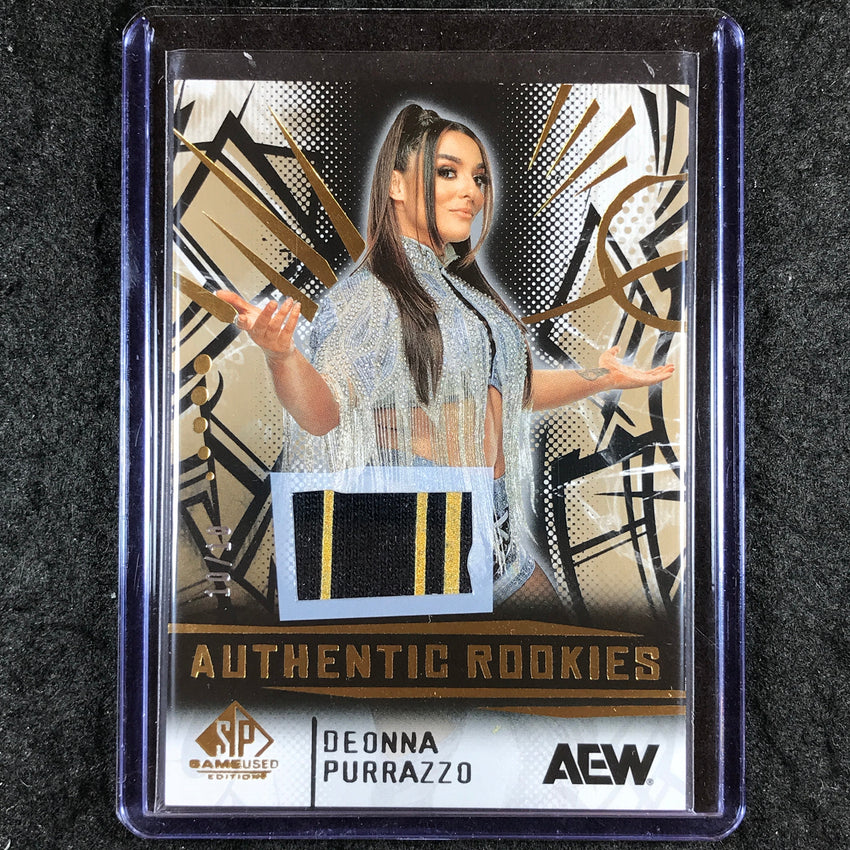 2025 AEW SP Game Used DEONNA PURRAZZO Premium Rookie Memorabilia Gold 10/10