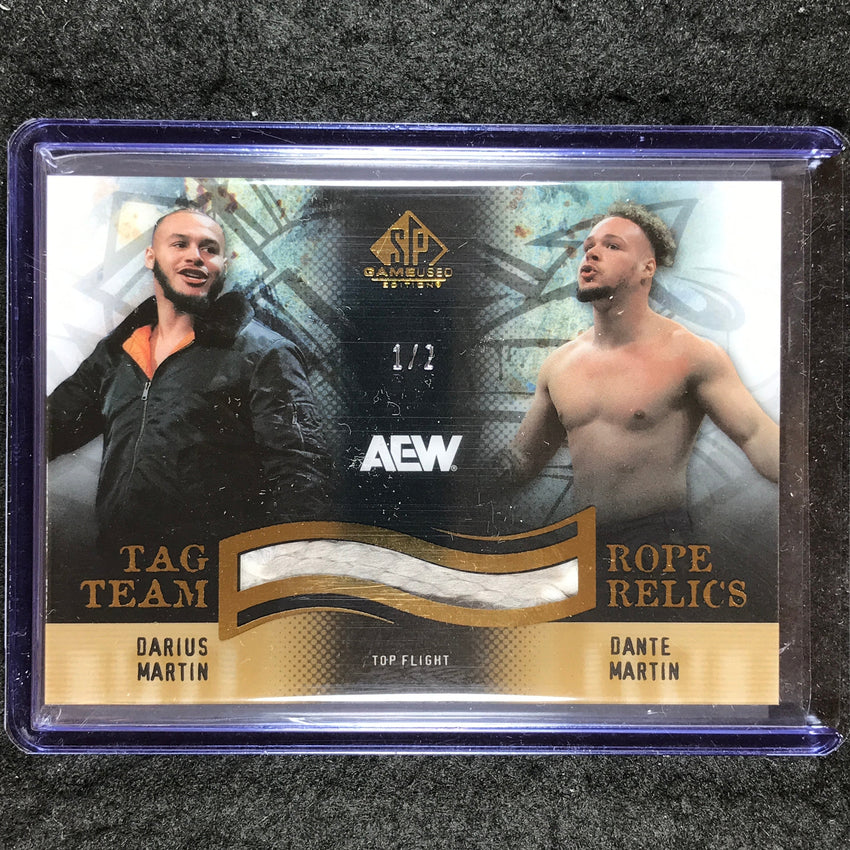 2025 AEW SP Game Used DARIUS MARTIN DANTE MARTIN Tag Team Rope Relics 1/2