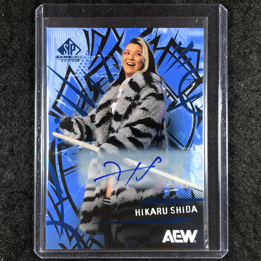 2025 AEW SP Game Used NIKARU SHIDA Base Autograph Blue #18